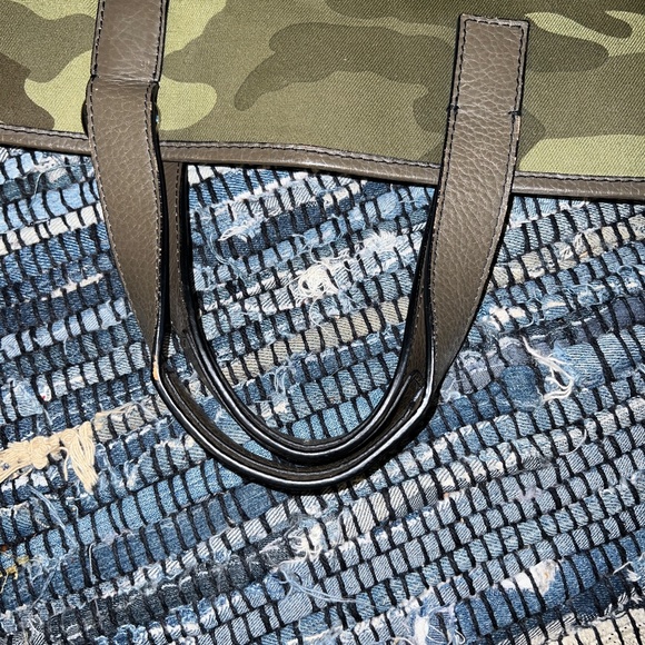 CONTAINER CAMOUFLAGE TWILL BRIEFCASE WITH LEATHER TRIM - Picture 6 of 14